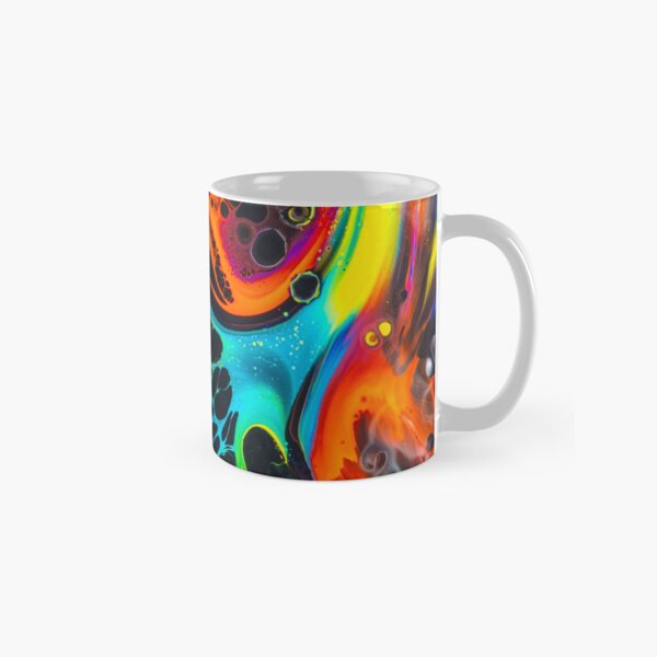 Fluoro Black Abstract Art Classic Mug