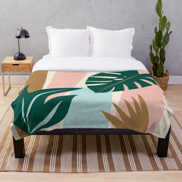 Jungle Palm Throw Blanket