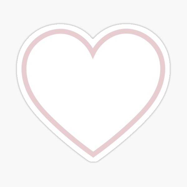 CARTOON HEART (PINK W/BLACK OUTLINE) Sticker for Sale by Top10Designs