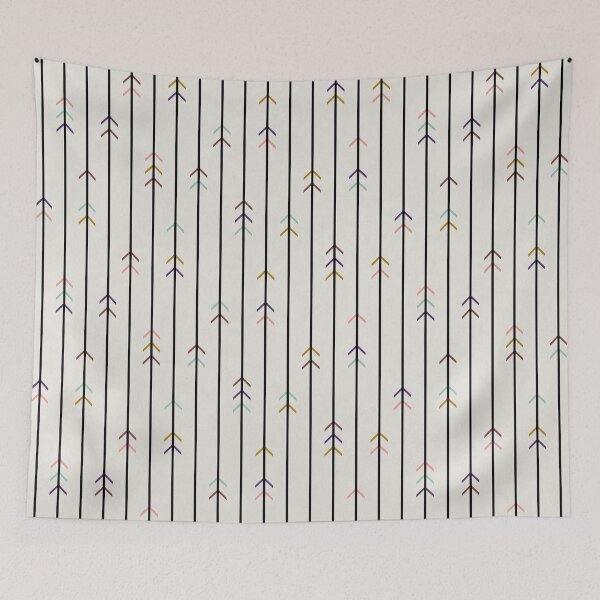Item preview, Minimal colorful arrows and black lines on neutral designed and sold by misentangled.