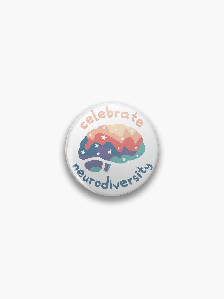 Thumbnail 1 of 3, Pin, Celebrate Neurodiversity designed and sold by JezWeCan.