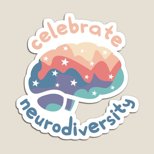 Vista previa del artículo con la obra «Celebremos la neurodiversidad», diseñado y vendido por JezWeCan.