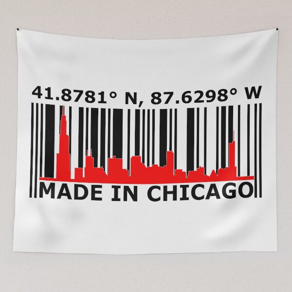 Item preview, Made In Chicago Barcode. designed and sold by Nxt-Lvl-Awesome.