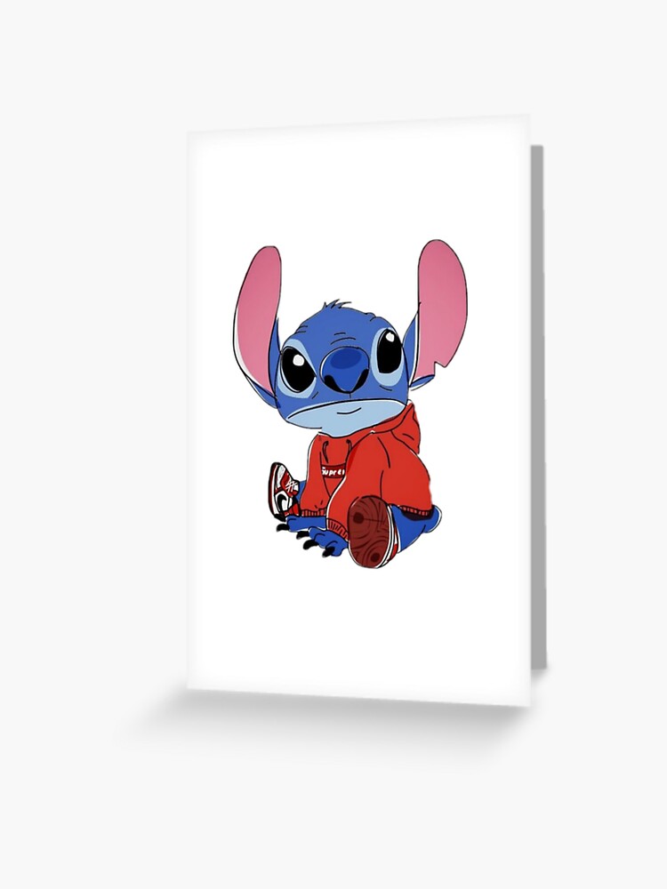 Carte de vœux for Sale avec l'œuvre « Copie de Lilo et Stitch HELLO » de  l'artiste WEShop23