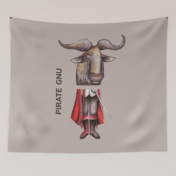 Item preview, PIRATE GNU by FrankenDuo cacao brown designed and sold by FrankenDuo.