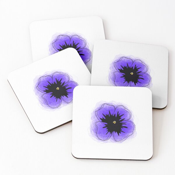 Violet Coasters (Set of 4)