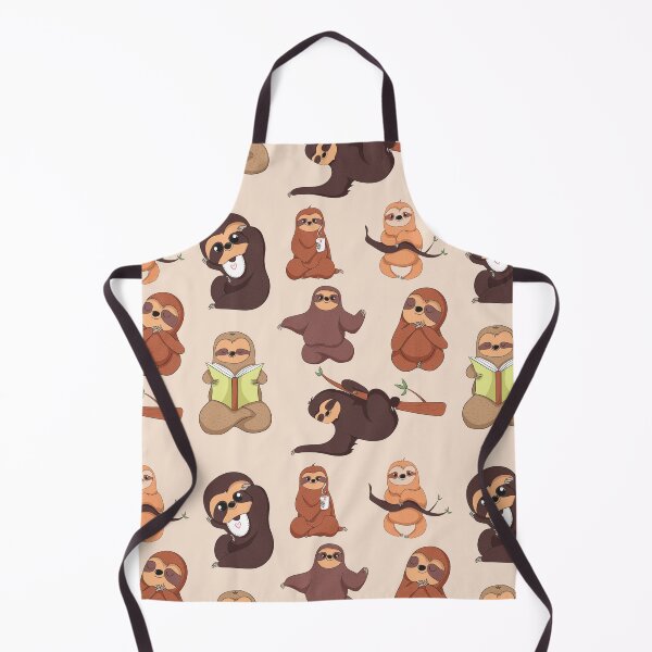 Sloth Pattern Apron