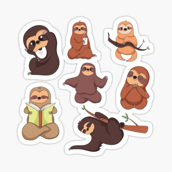 Sloth Pattern Sticker