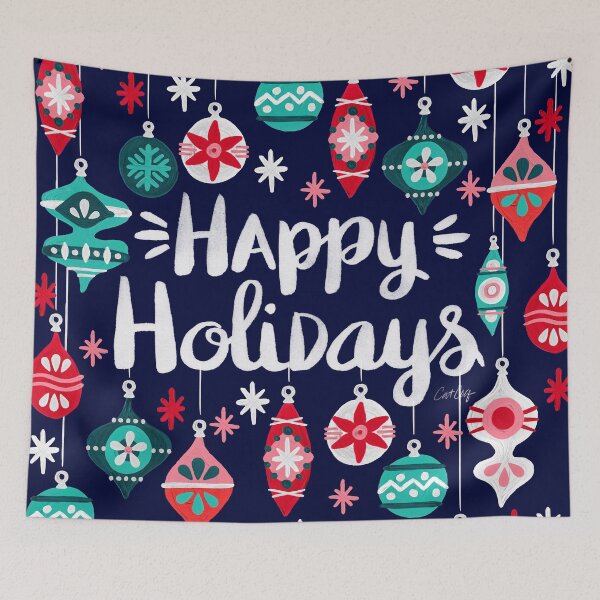 Item preview, Happy Holidays – Navy designed and sold by Cat Coquillette.