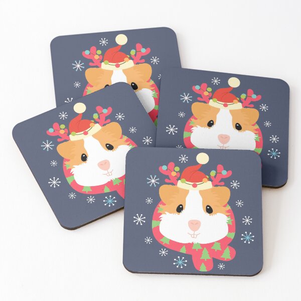 Item preview, Guinea Pig Christmas Reindeer designed and sold by Lulupainting.