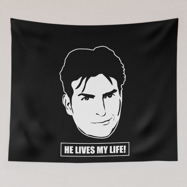 Item preview, Charlie Sheen lives My Life designed and sold by Teecha.