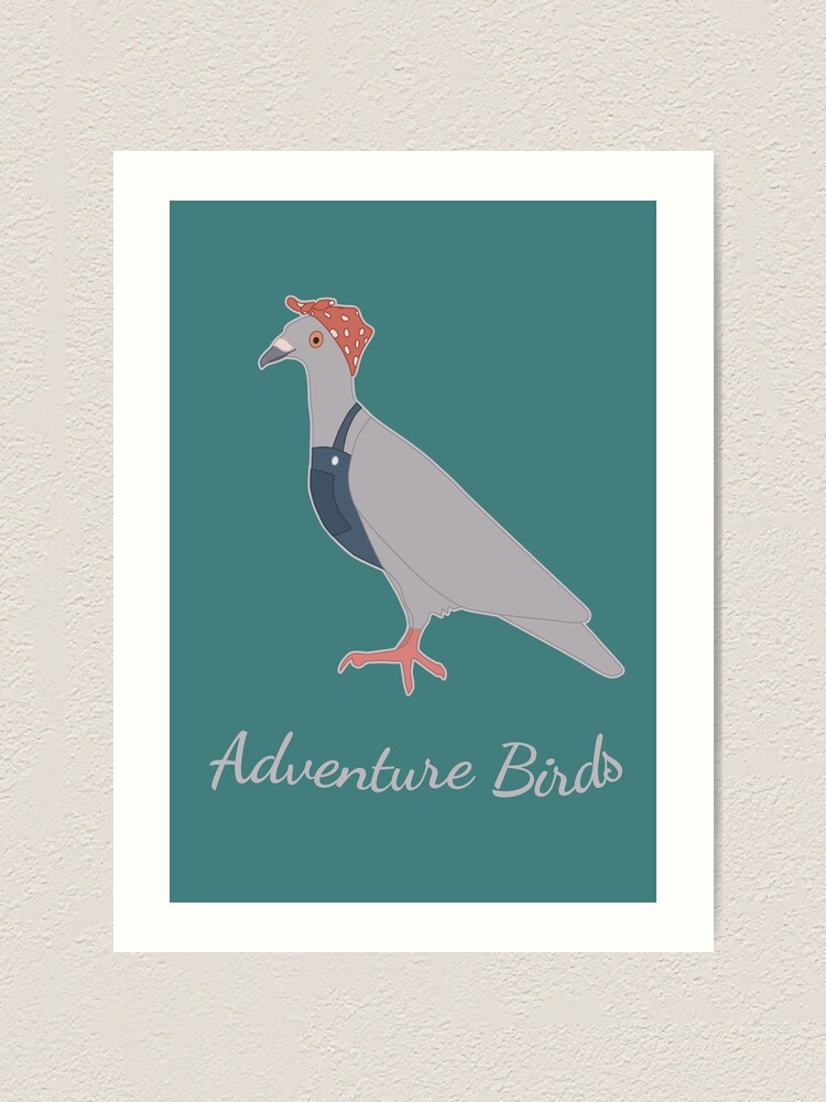 Thumbnail 1 of 3, Art Print, Vintage Pigeon designed and sold by AdventureBirds.