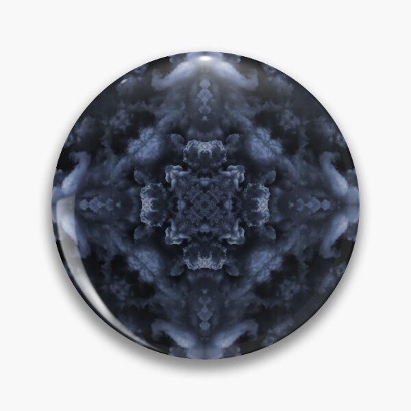 Item preview, Fractal Art Blue Mandala Design Pattern Exploding Clouds. designed and sold by Wiggly Lines.