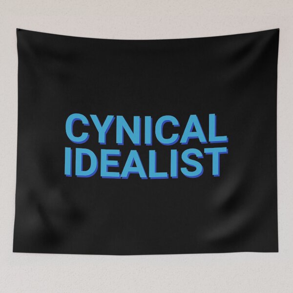 Item preview, Cynical Idealist Blue Text designed and sold by Sour Soul.
