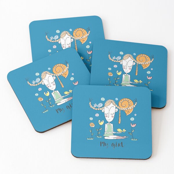 Item preview, Scandinavian Girls with Animala - Funny Scandinavian Gift Ideas designed and sold by Sugar-Magnolia.
