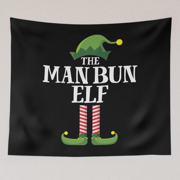 Item preview, Man Bun Elf Matching Family Group Christmas designed and sold by ElfEmporium.