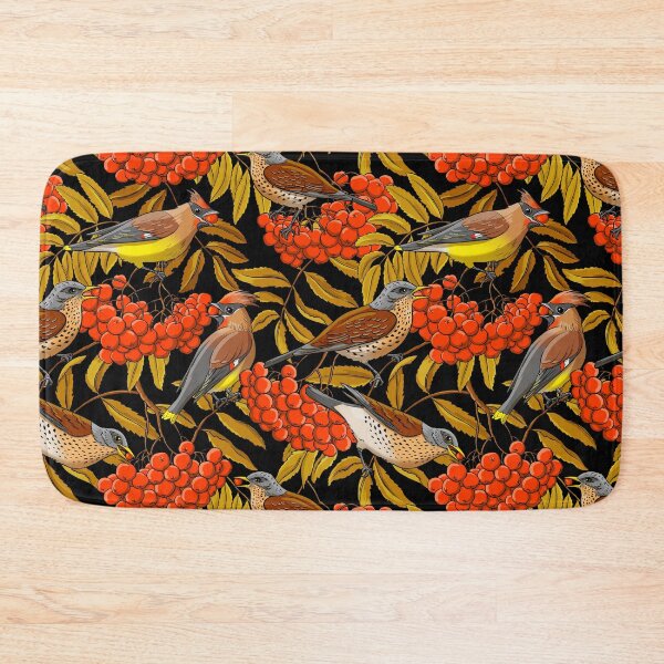 Item preview, Fieldfares and waxwings on rowan bunches designed and sold by Irina Ivanova.