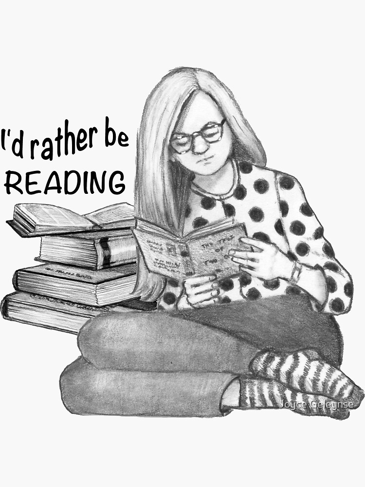 I'd rather be reading Sticker for Sale by Liketheaward