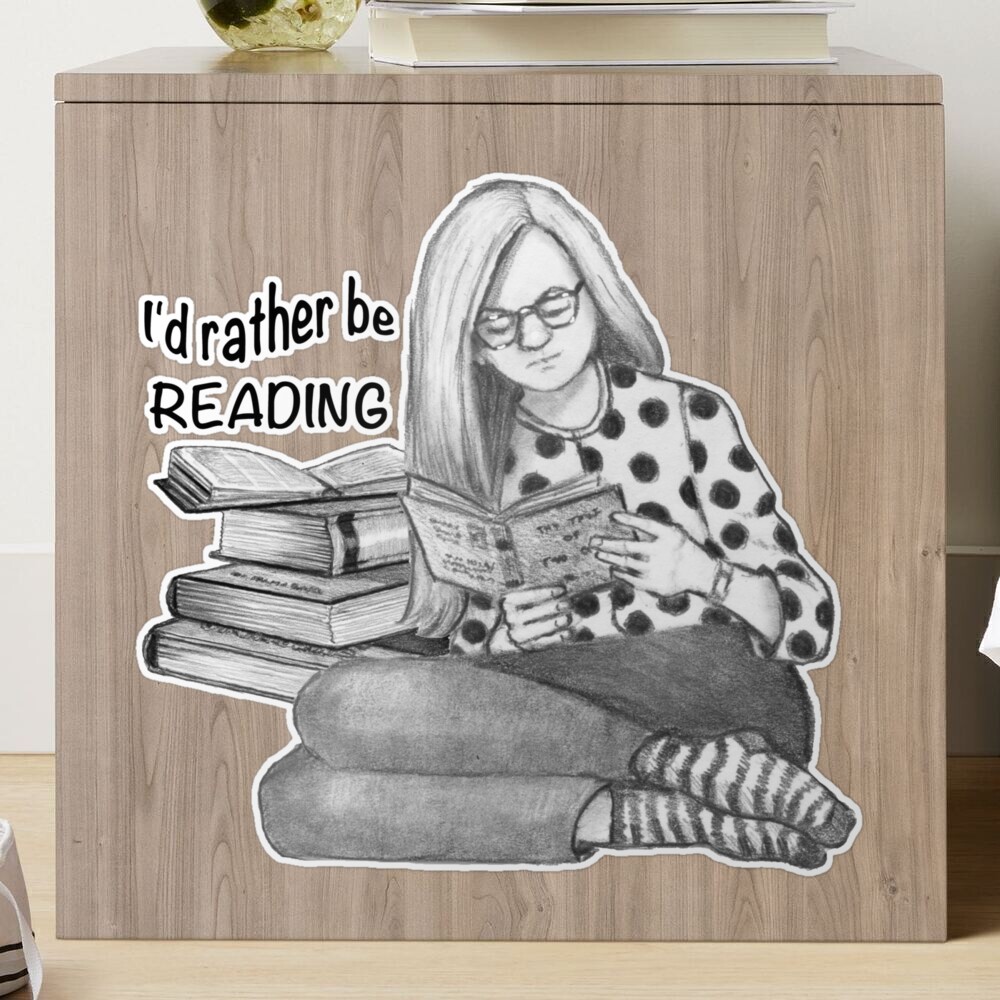 Book Lover Book Worm Woman Reading Books Pencil Art | Spiral Notebook