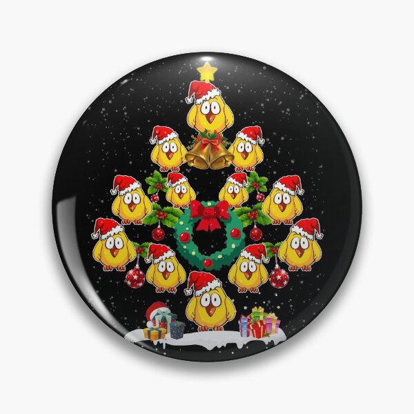 Item preview, Funny Chickens Christmas Tree Tee Ornament Decor Gift designed and sold by abiabo.