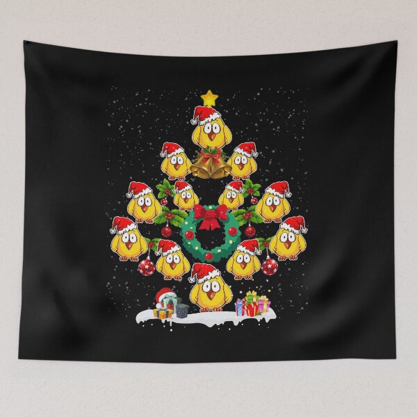 Item preview, Funny Chickens Christmas Tree Tee Ornament Decor Gift designed and sold by abiabo.