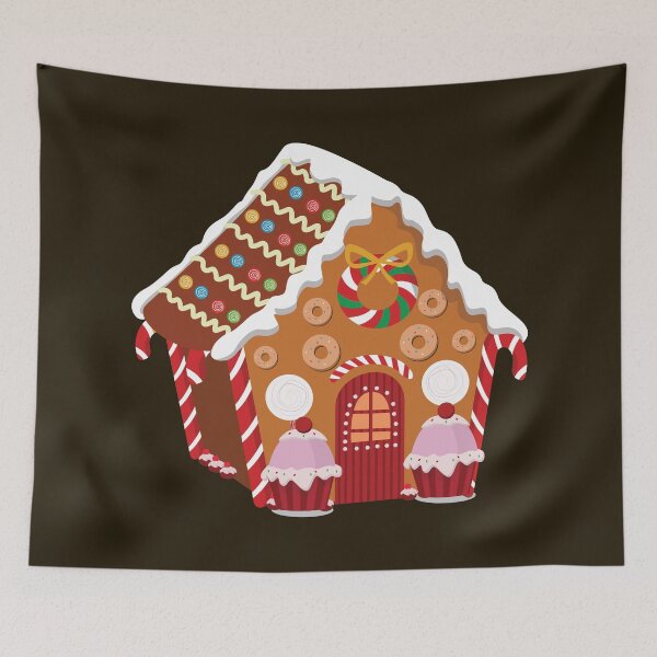 Item preview, Isometric 3D Xmas Gingerbread House Decorated With Candies designed and sold by Alicia Chee.