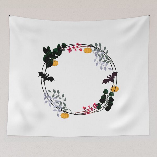 Item preview, Pumpkin Halloween Wreath designed and sold by SilverSquirrels.