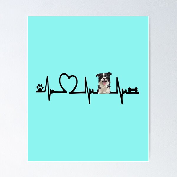 Item preview, Heartbeat Border Collie Border Collie Heartbeat I Love Border Collie Border Collie Lovers Border Collie Friends Funny Cute Cool Gift For Border Collie Lovers   designed and sold by imad68.