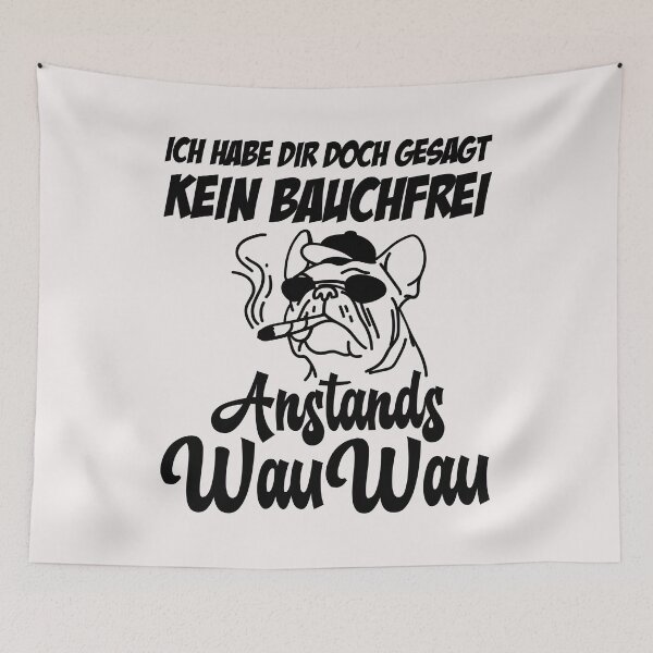 Item preview, Bauchfrei Anstandswauwau Mops Hund Aufpasser Vernunft Anstand Moral Sitte Aufreizend Kleidung Geschenk designed and sold by TheAplus.