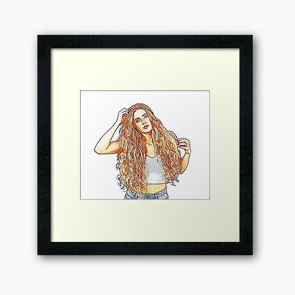 Beautiful blonde woman Framed Art Print
