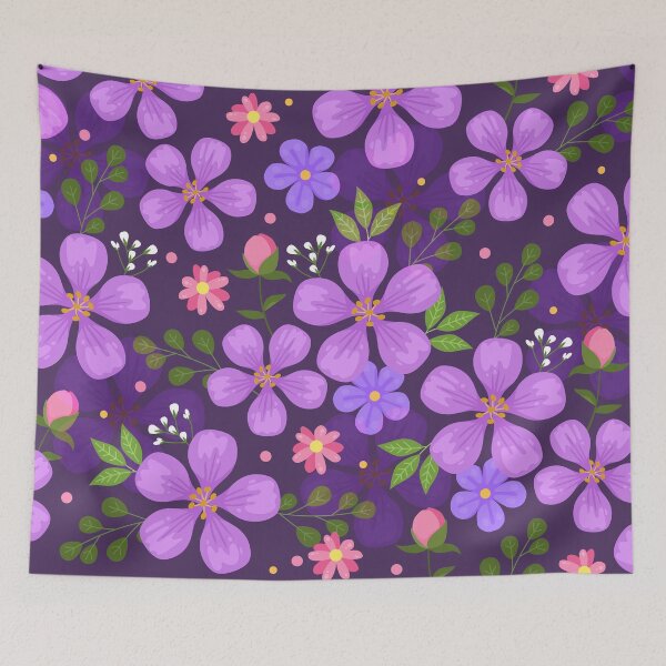 Item preview, Purple Flowers  designed and sold by Vector Scout Lab.