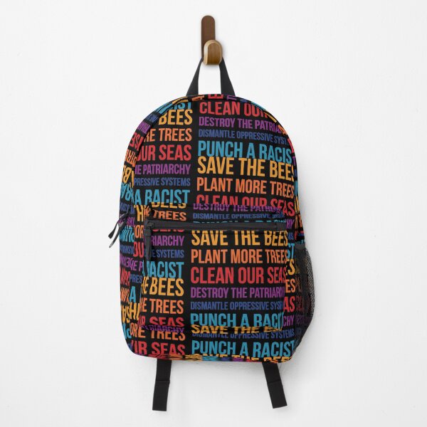 Item preview, Save The Bees - Plant More Trees- Clean Our Seas - Destroy The Patriarchy- Dismantle Oppressive Systems - Punch A Racist designed and sold by merchzy.