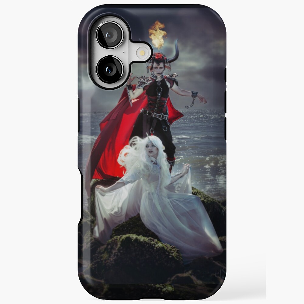 Lámina rígida con la obra «El último unicornio y el toro rojo» de