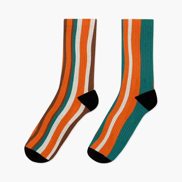 Item preview, Striped pattern in orange, brown and green designed and sold by SparkleandSmile.