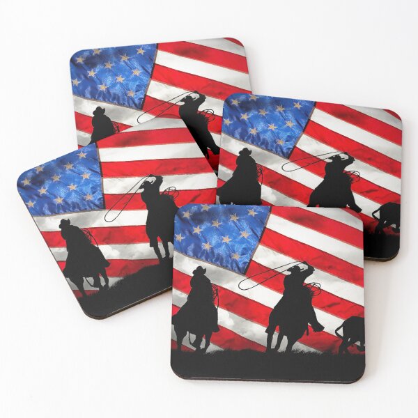 Item preview, American Cowboy Steer Roping Country Western designed and sold by Stephanie Laird.