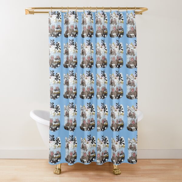 Japanese Onsen Bath Shower Curtains for Sale
