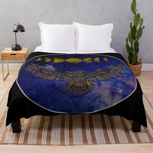 Item preview, Galaxy Owl Over Moon Phase designed and sold by dacdibac.