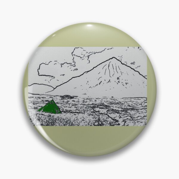 Item preview, Landscape digital art green tent Buachaille Etive Mhor Glencoe Scotland designed and sold by Stravaigin.