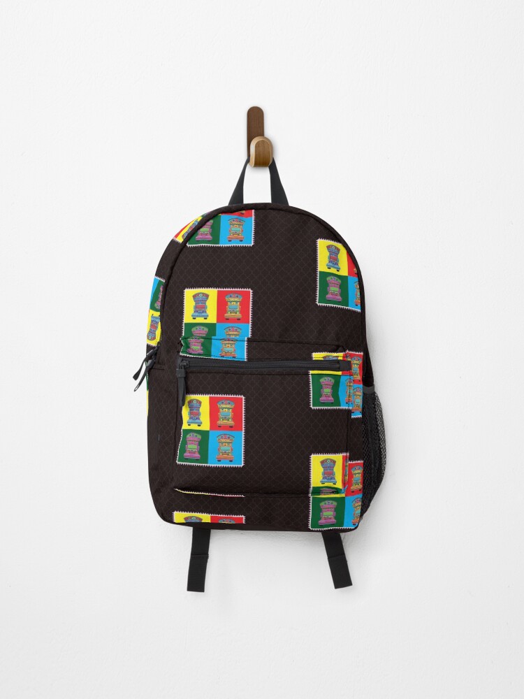 multi coloured backpack