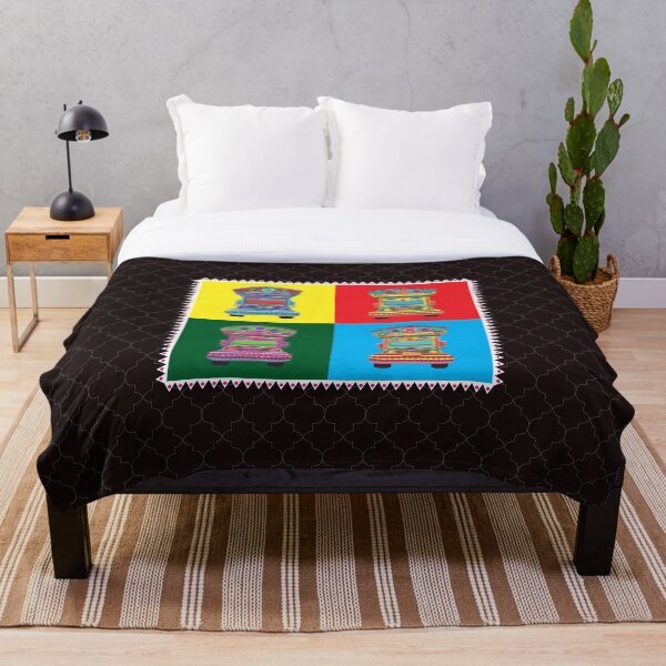Item preview, Pakistani Truck Art, Multi colour designs on black solid background designed and sold by storeIndus.