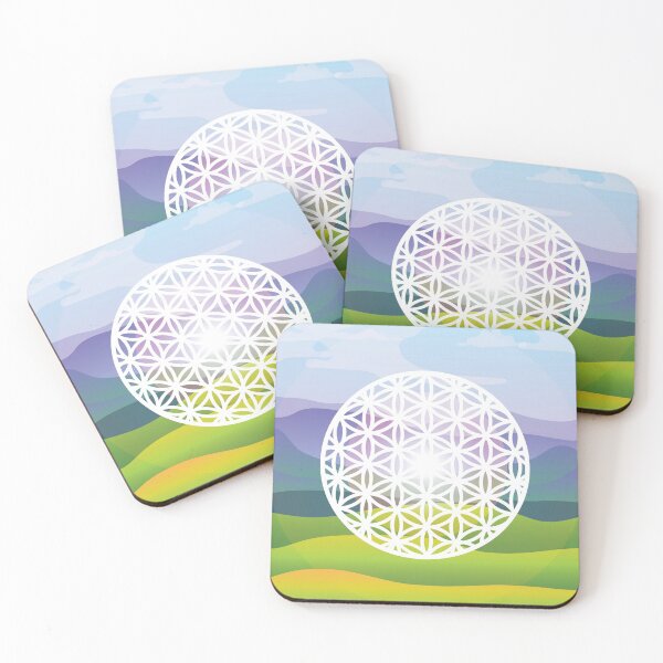 Item preview, Flower of life on a bright landscape designed and sold by Caroline Swart.