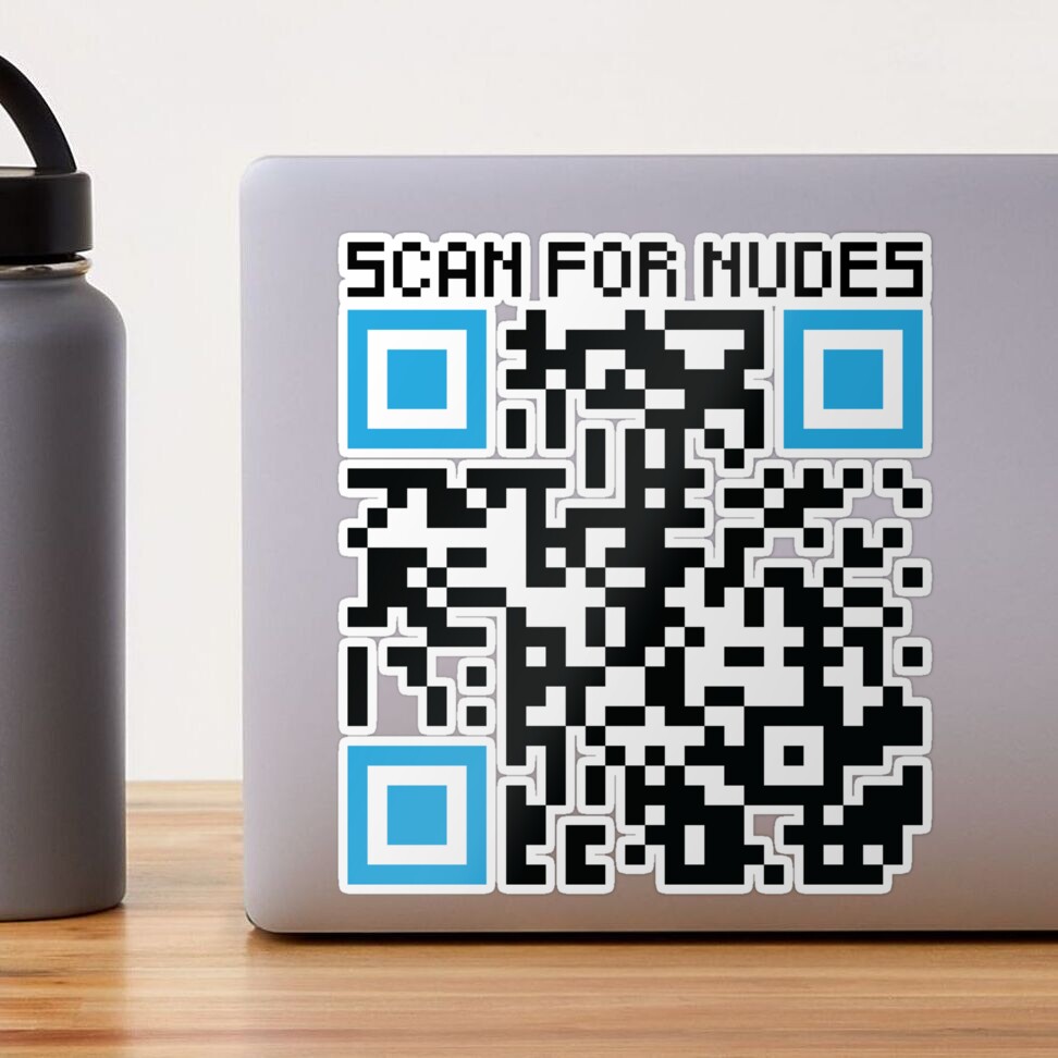 Rickroll Nudes QR code | Sticker