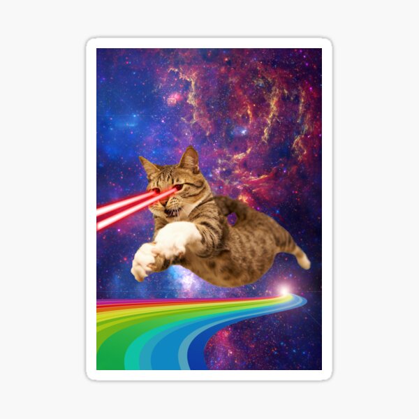 Item preview, Laser cat in space  designed and sold by MickeyRemnant.