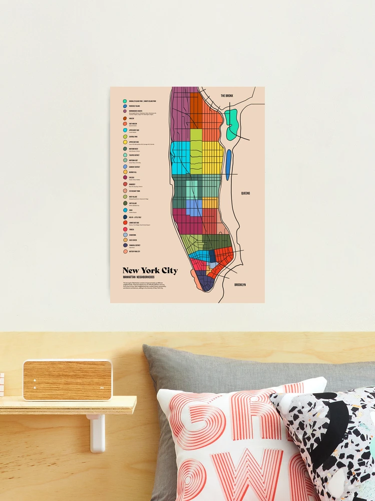 Manhattan Neighborhoods Print — Terratorie Maps + Goods