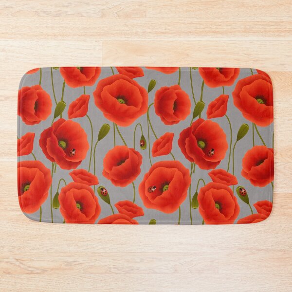 Item preview, poppy floral print flower seamless pattern designed and sold by mashmosh.