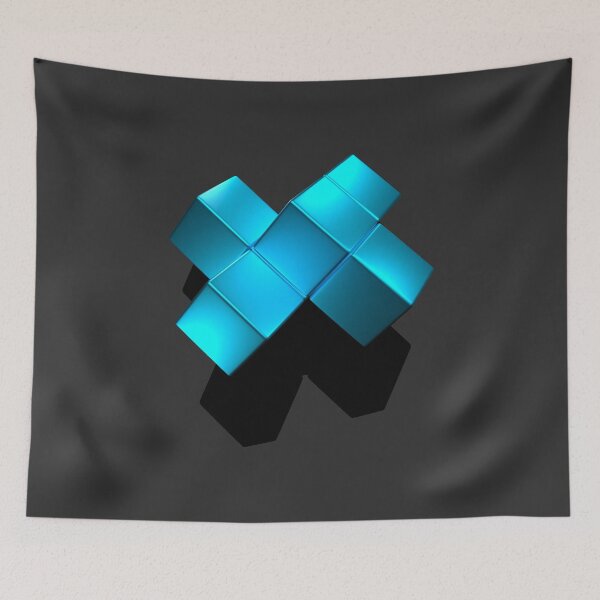 Item preview, Blue metal cubes with drop shadow designed and sold by lathspell.