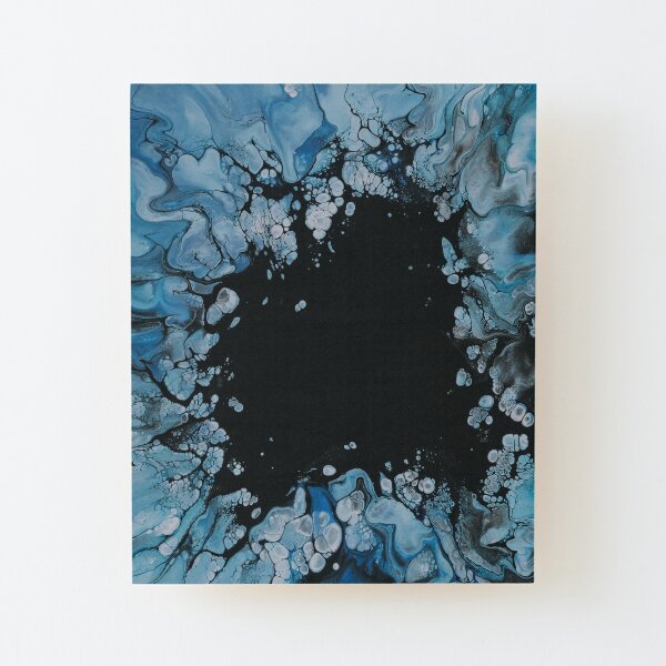Snowy abstract pattern with negative space Wood Mounted Print