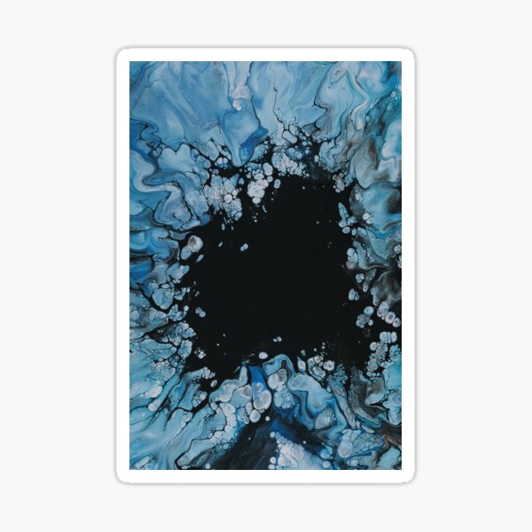 Snowy abstract pattern with negative space Sticker