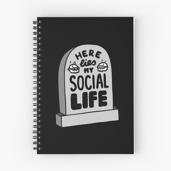 Item preview, Here Lies My Social Life in Grey designed and sold by evannave.
