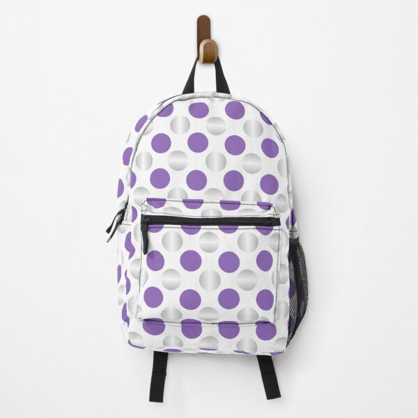 Item preview, Purple and silver polka dots on white designed and sold by tetibright.